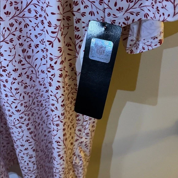 Antigua KC Chiefs White and Red Floral Polo Shirt 2XL - Picture 3 of 7